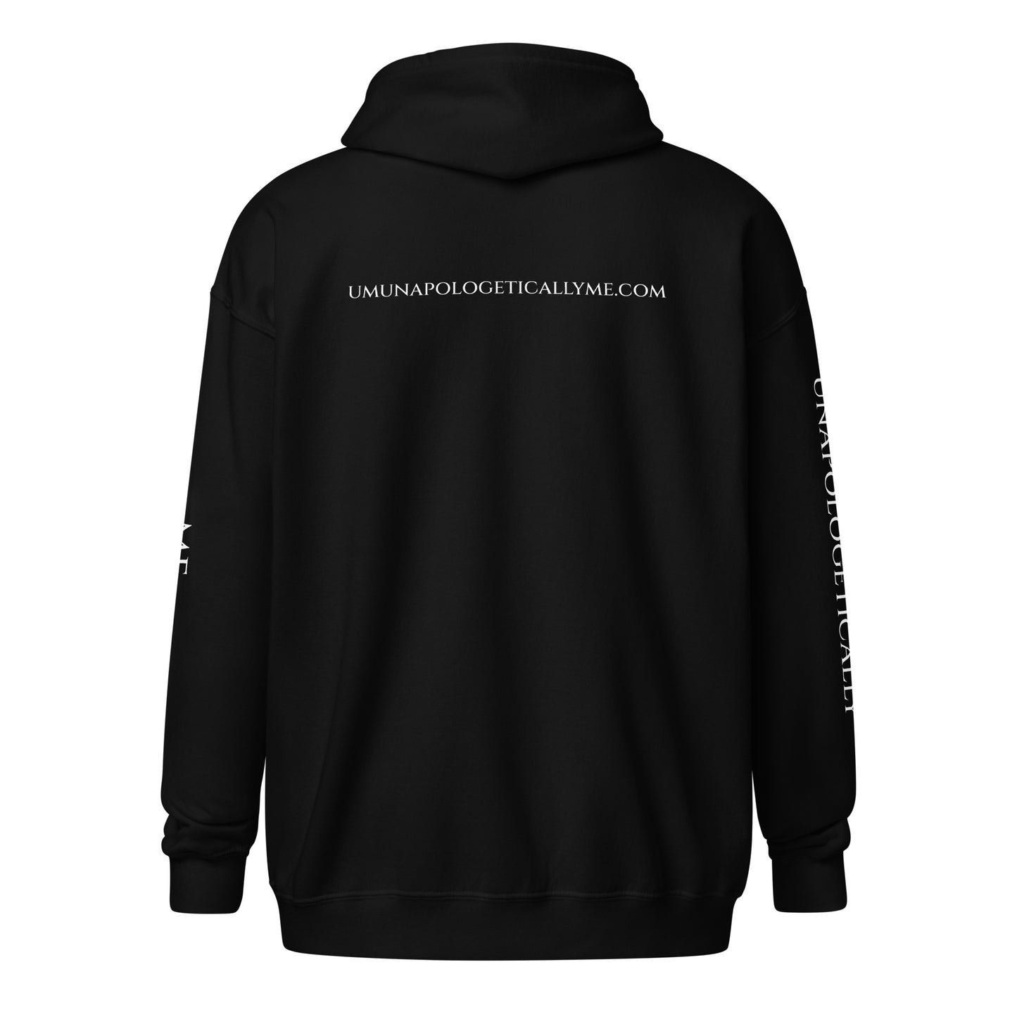 um. zip hoodie (w/sleeve branding)